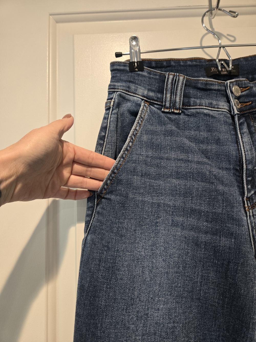 Judy Blue Anytime Anyplace High Waisted Wide Leg Medium Wash Jean Size 28 - Picture 7 of 12